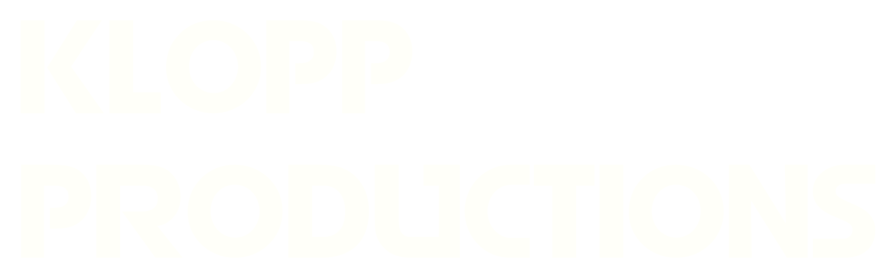 Klopp Productions LLC Text Font white